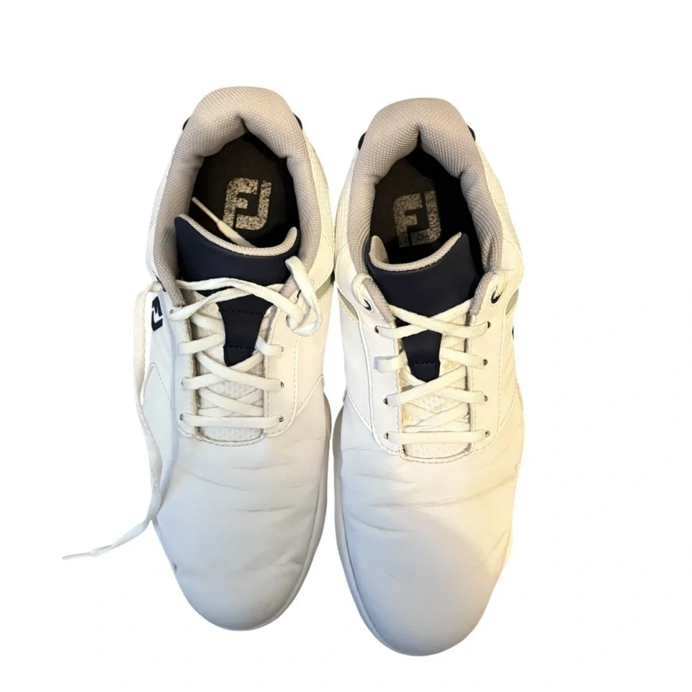 FootJoy White & Navy Golf Shoes ⛳ Classic Performance, Size US 9.5 — Orig. $110